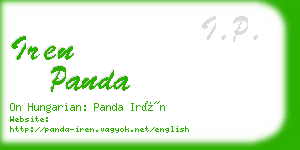 iren panda business card